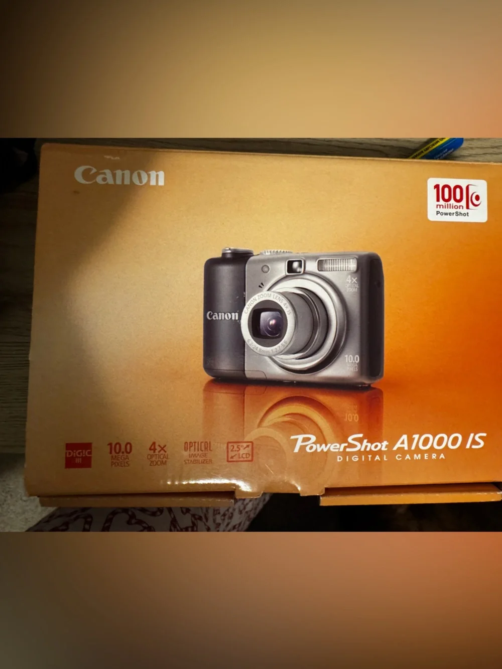 Canon PowerShot A1000 IS Digital Camera - Black and Silver FOR PARTS